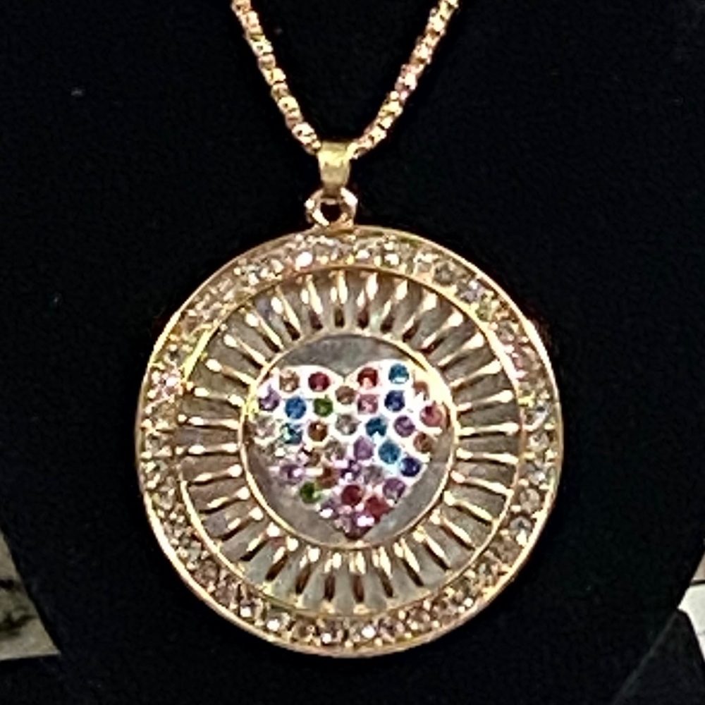 Betsey Johnson Heart Bling Necklace